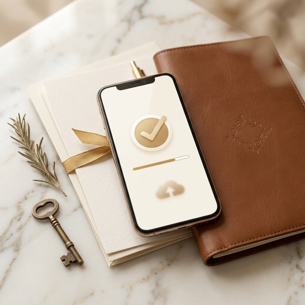 Secure document upload portal on a phone